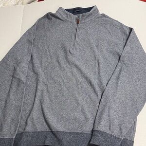 Men's turtleson quarter zip - heathered navy
